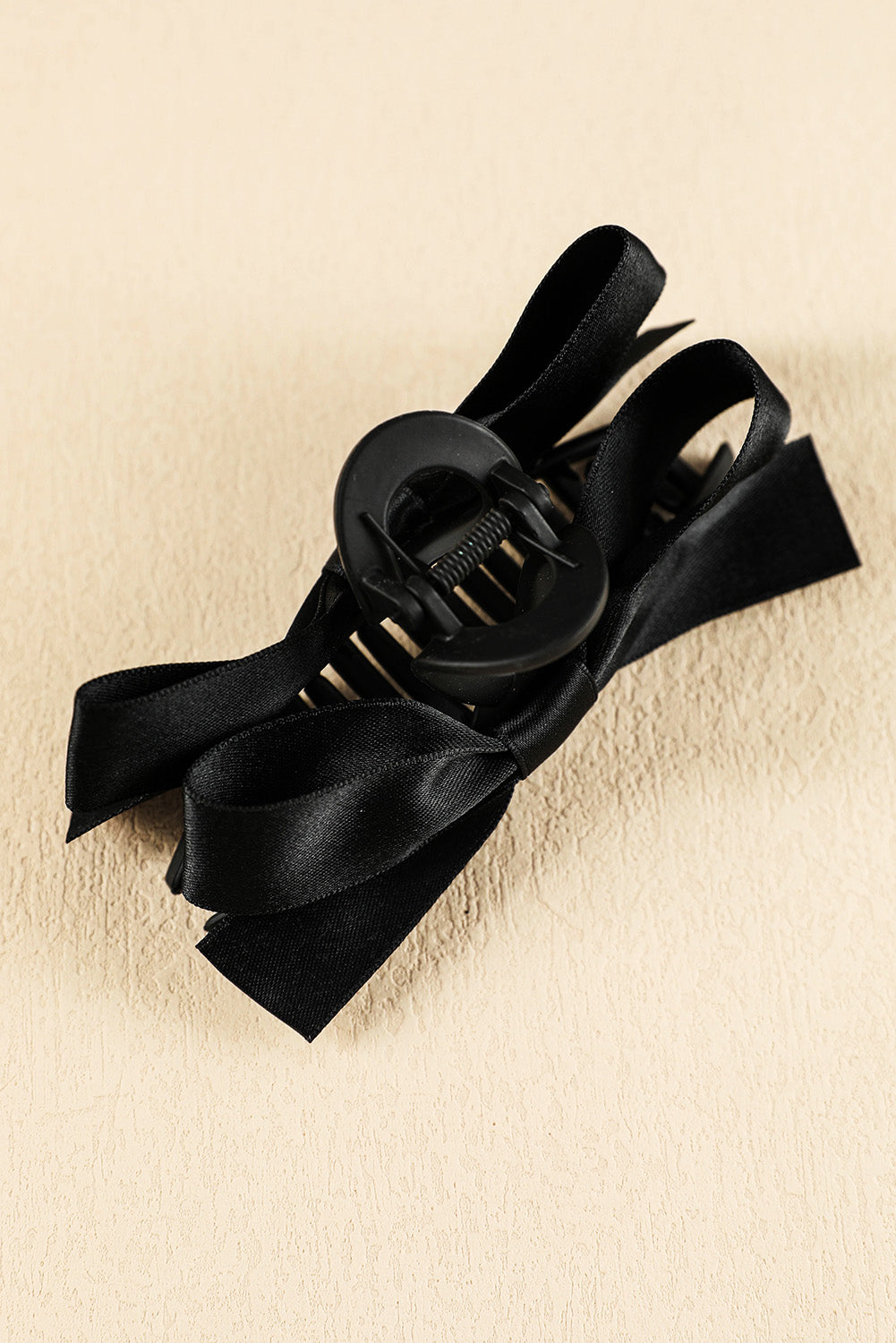 Black Bow Decor Large Hair Claw Clip